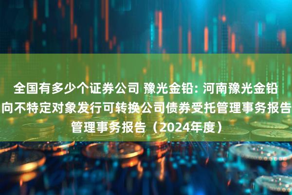 全国有多少个证券公司 豫光金铅: 河南豫光金铅股份有限公司向不特定对象发行可转换公司债券受托管理事务报告(2024年度)